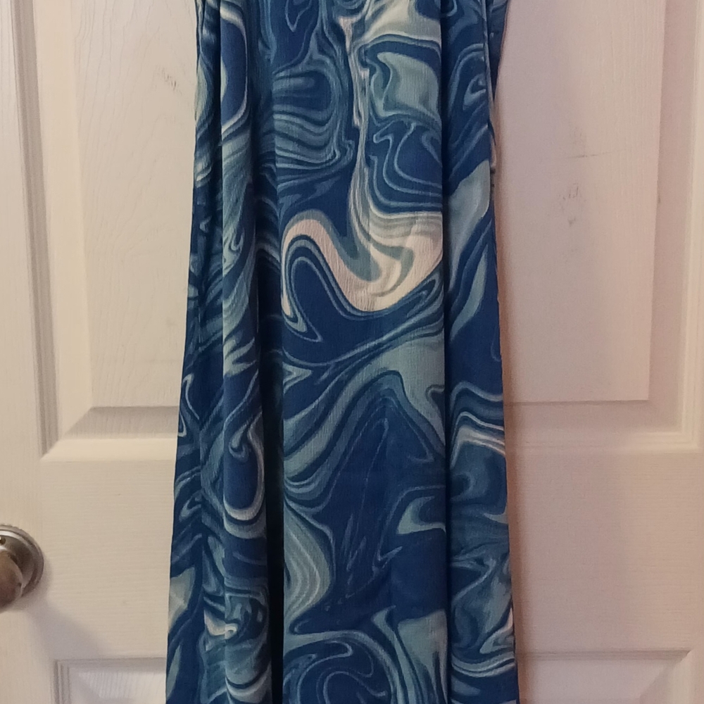 Blue Swirl Pattern Dress